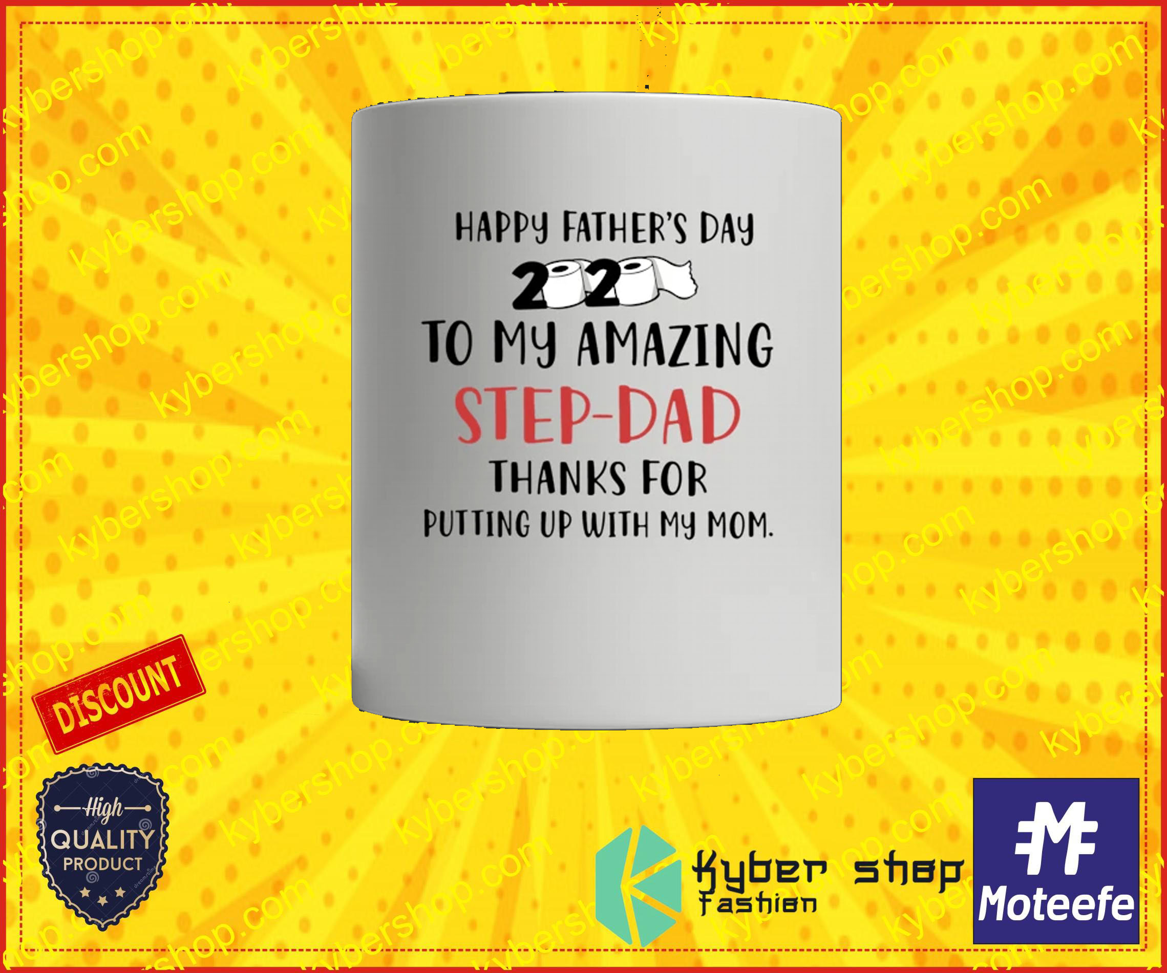 Happy father's day 2020 to my amazing step dad thanks for putting up with my mom mug 5 Happy fathers day to my amazing step dad thanks for putting up with my mom mug