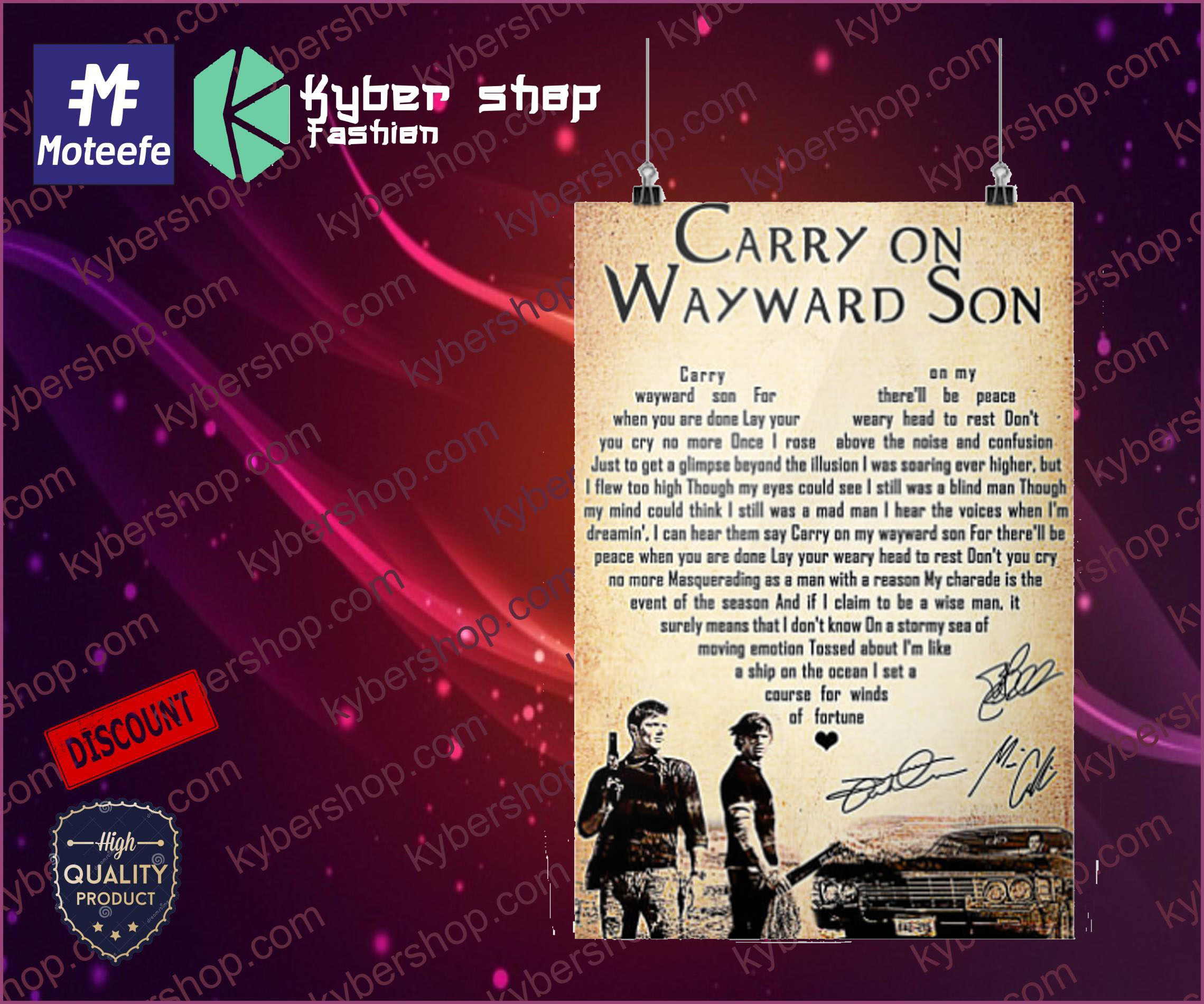 Supernatural carry on wayward son poster 2 Supernatural carry on wayward son poster