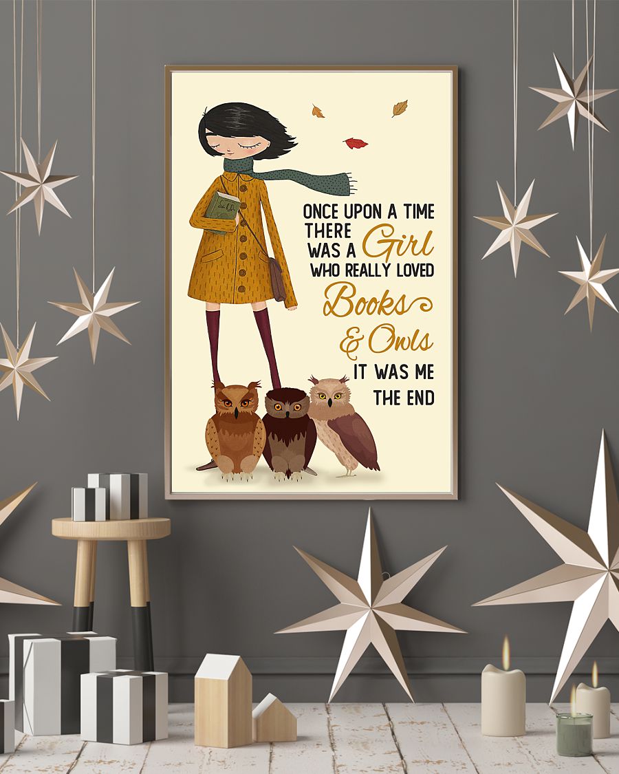 Autumn Girl there was a girl who really loved books and owls poster 2 Autumn Girl there was a girl who really loved books and owls poster