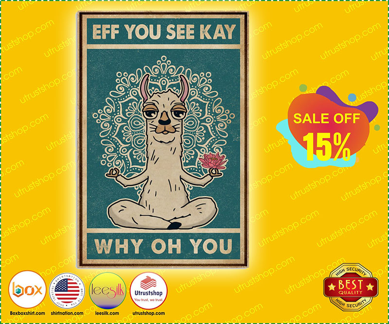 Retro Llama Eff You See Kay Poster 3 Retro Llama Eff You See Kay Poster