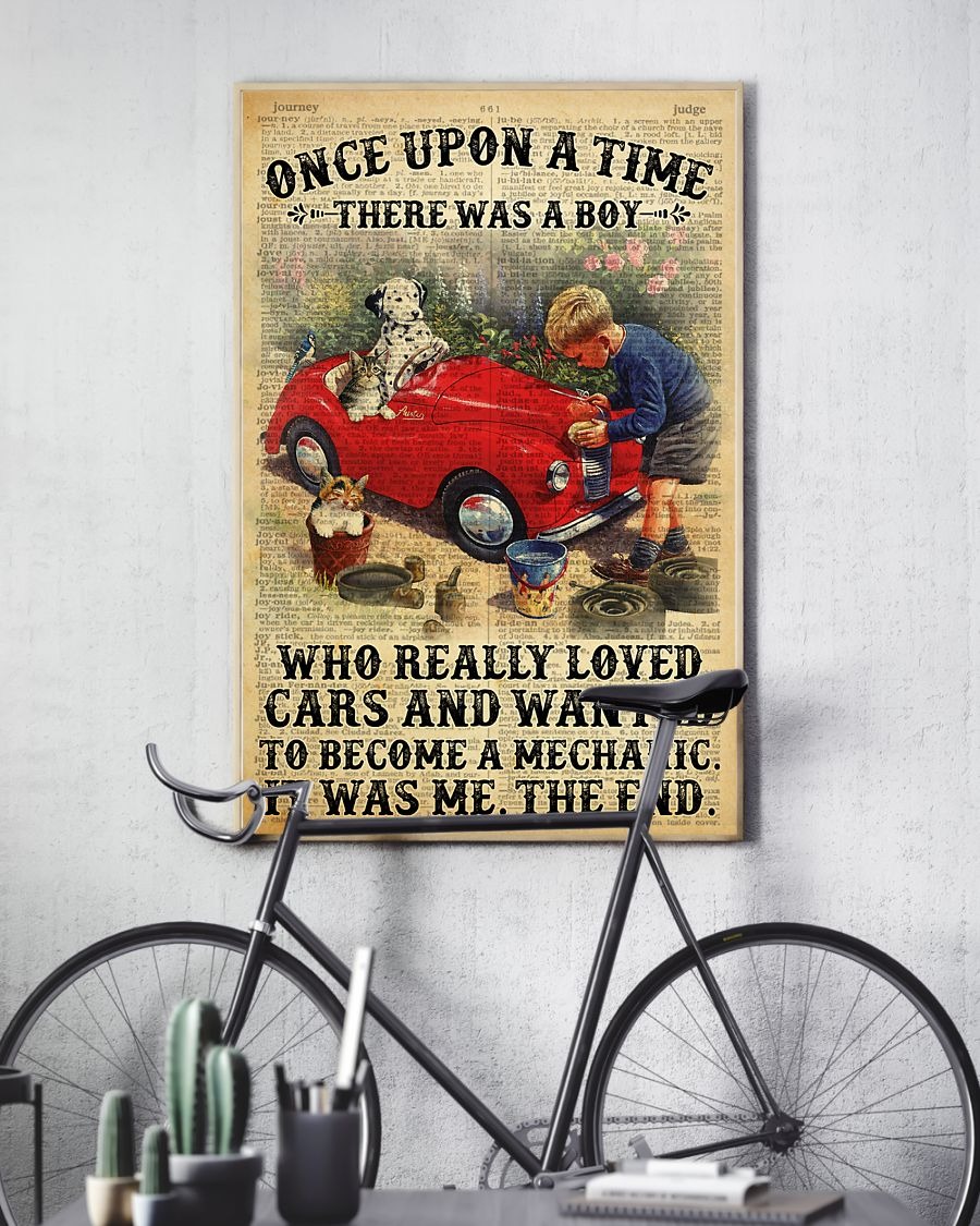 Once upon a time there was a boy who really loved cars and wanted to become a mechanic poster 2 Once upon a time there was a boy who really loved cars and wanted to become a mechanic poster