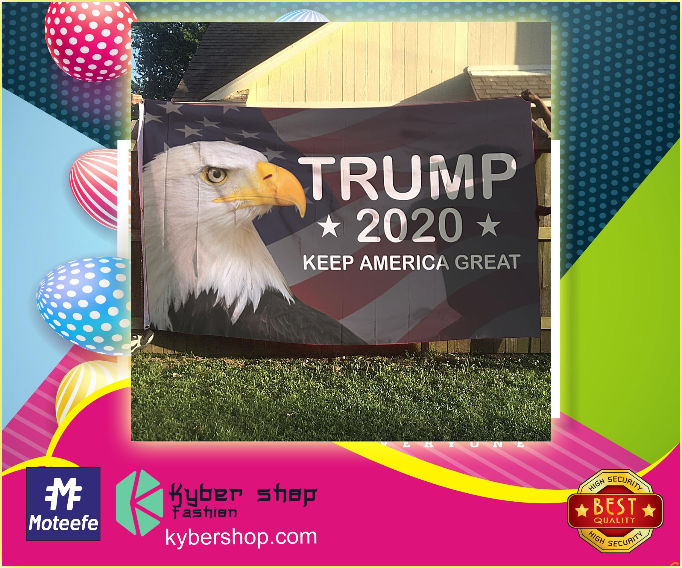 Eagle Trump  keep america great flag