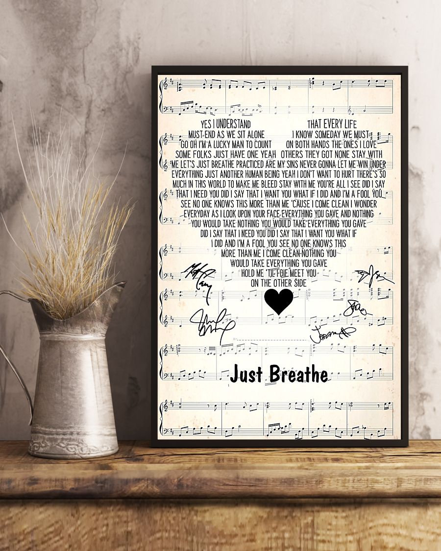 Just breathe lyric poster 2 Just breathe lyric poster