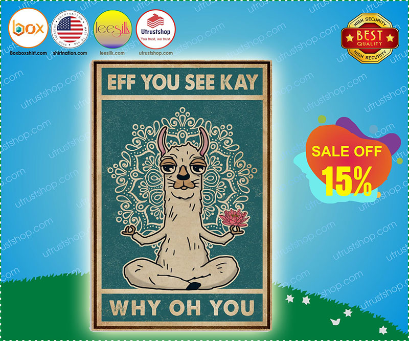 Retro Llama Eff You See Kay Poster 4 Retro Llama Eff You See Kay Poster