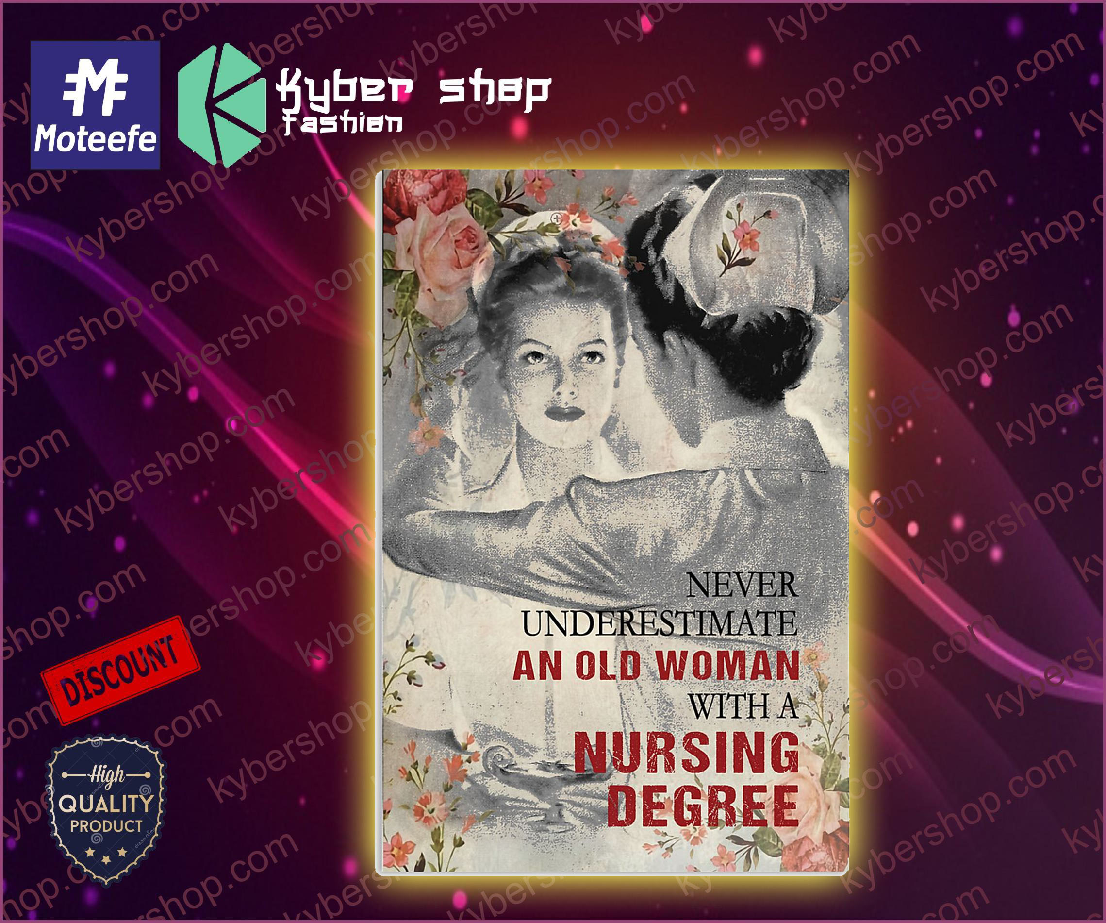 An old woman with a nursing degree poster 5 An old woman with a nursing degree poster