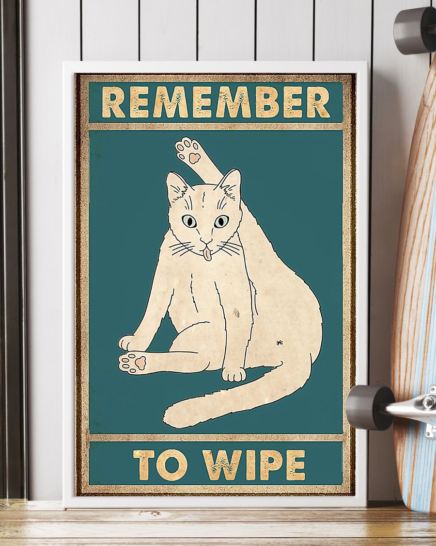 Cat Remember to wipe poster 5 Cat Remember to wipe poster