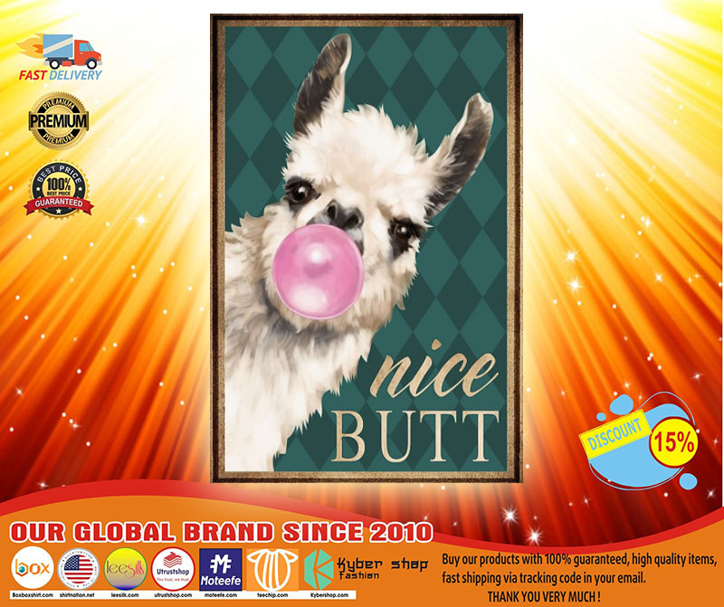 Llama Alpaca Nice butt Poster 3 Llama Alpaca Nice butt Poster