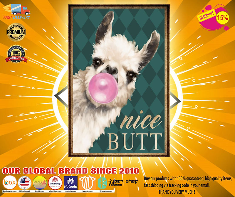 Llama Alpaca Nice butt Poster 4 Llama Alpaca Nice butt Poster