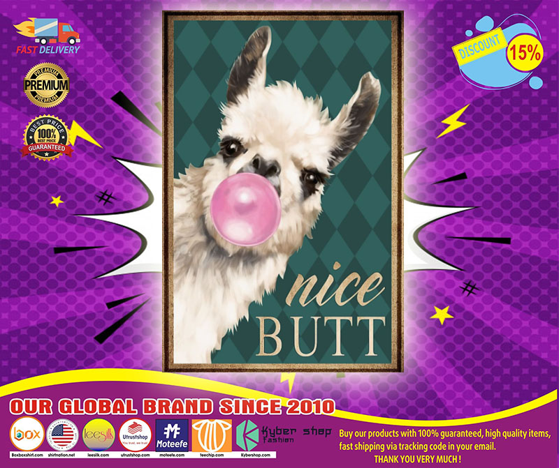 Llama Alpaca Nice butt Poster 5 Llama Alpaca Nice butt Poster
