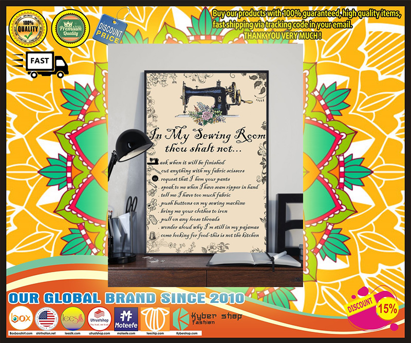 Thou shalt not In my sewing room poster 5 Thou shalt not In my sewing room poster