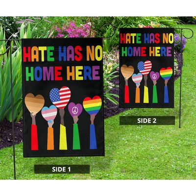 Hate has no home here flag