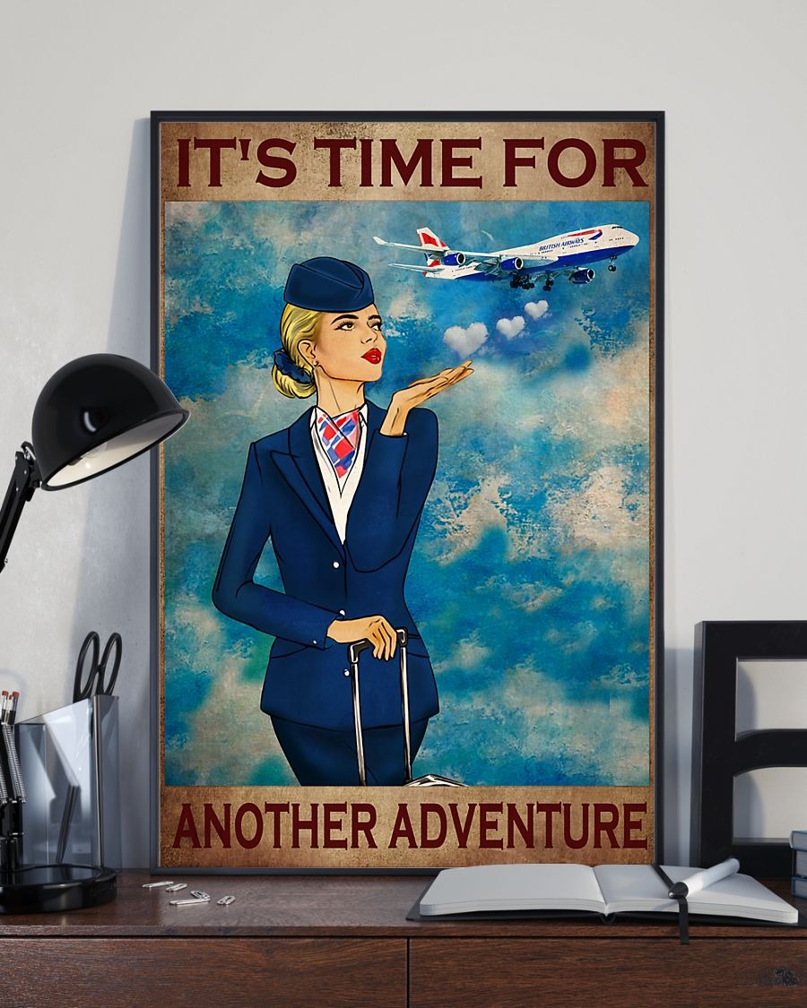 Flight attendant It's time for another adventure poster 3 Flight attendant Its time for another adventure poster