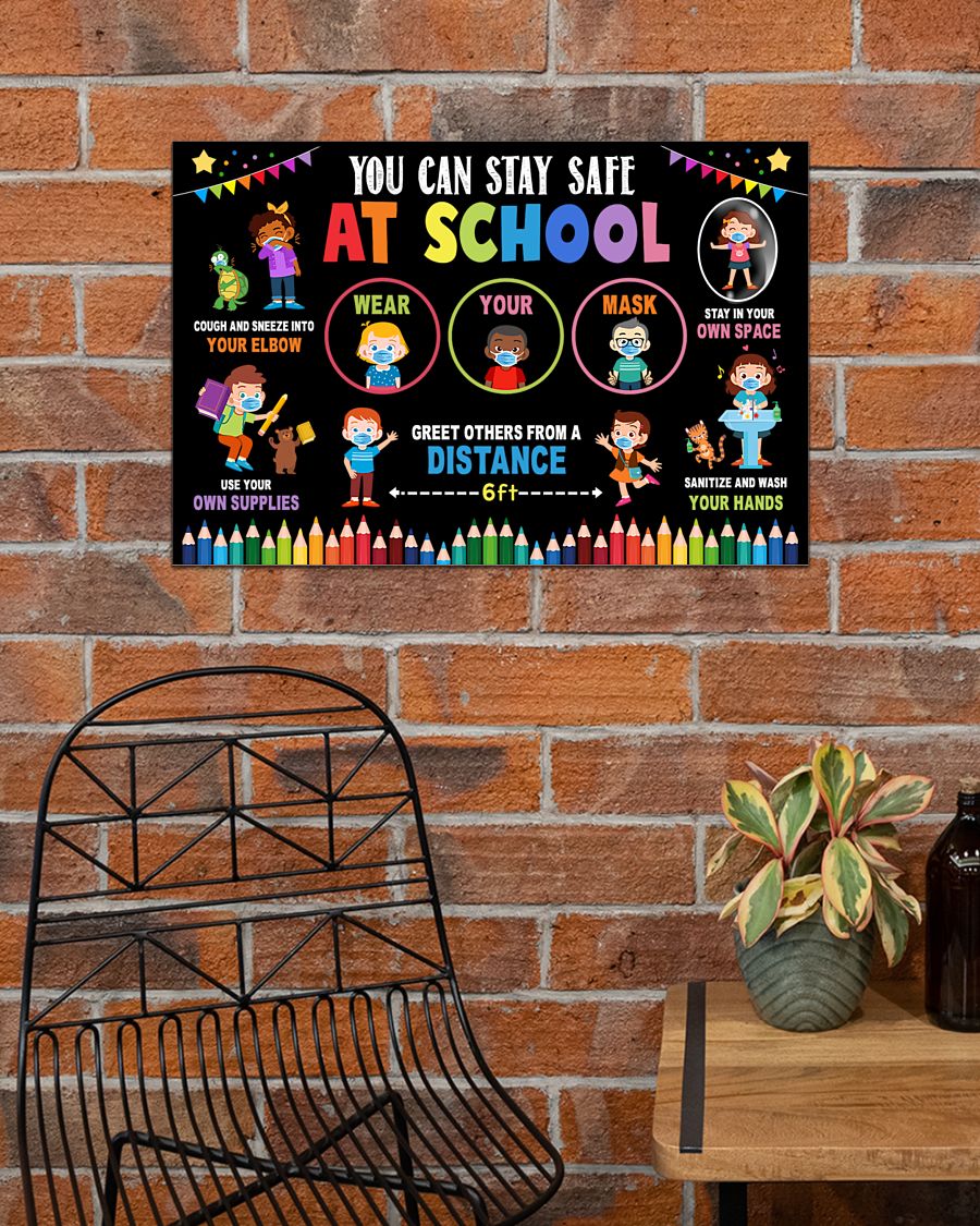 Classroom You can stay safe at school Horizontal poster 2 Classroom You can stay safe at school Horizontal poster