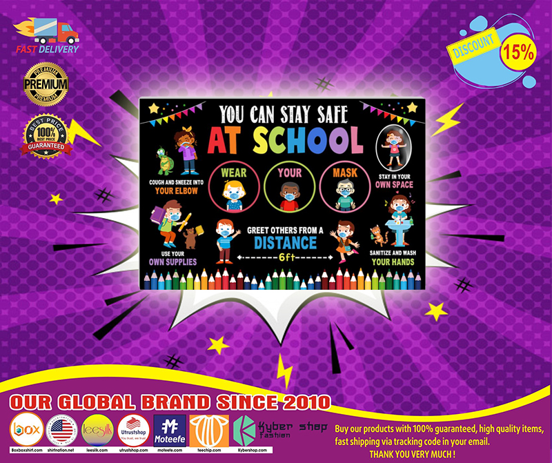 You can stay safe at school greet others from 6 feet poster 5 You can stay safe at school greet others from feet poster