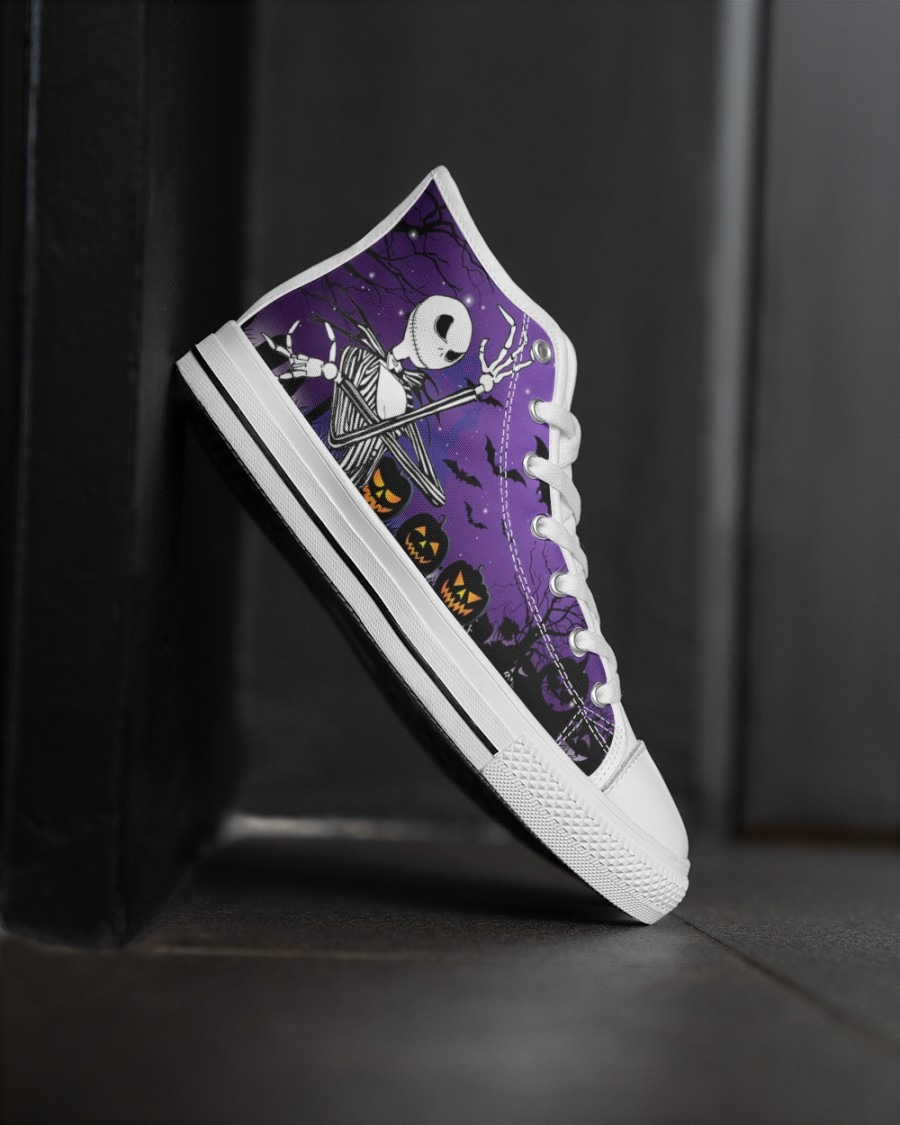 Halloween Jack skellington high top shoes 3 Halloween Jack skellington high top shoes