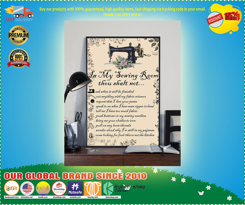 Thou shalt not In my sewing room poster 4 Thou shalt not In my sewing room poster