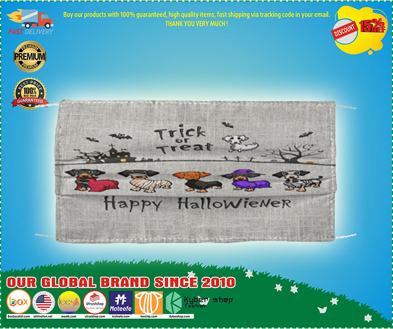 Dachshund Trick or treat happy hallowiener mask 4 Dachshund Trick or treat happy hallowiener mask