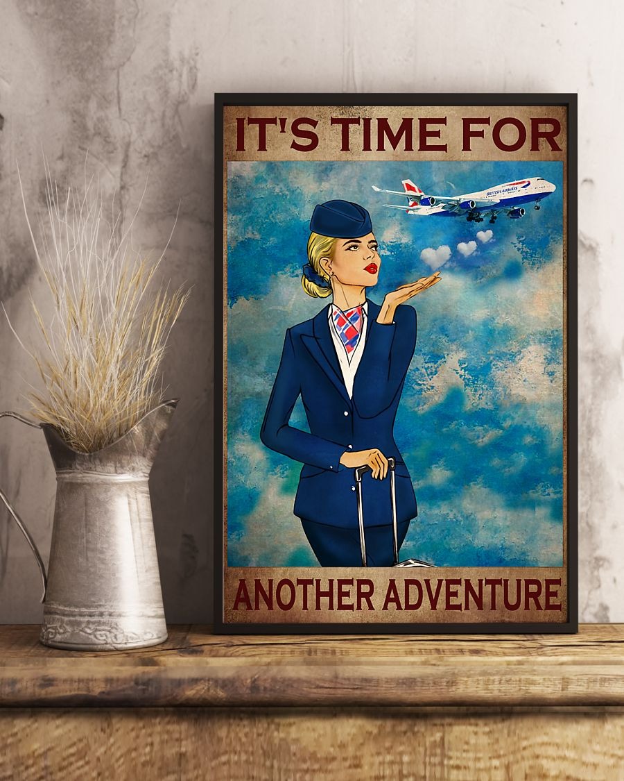 Flight attendant It's time for another adventure poster 2 Flight attendant Its time for another adventure poster