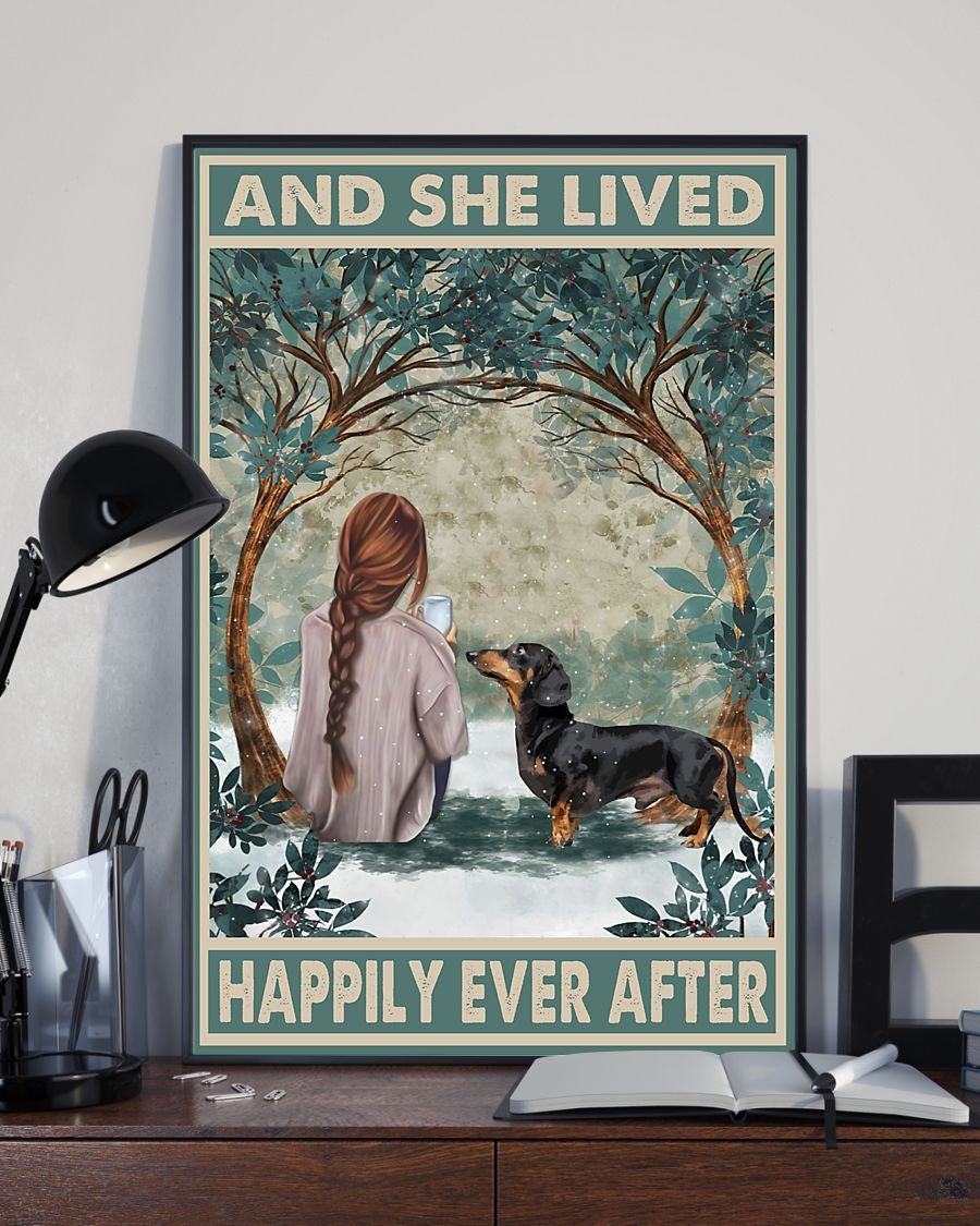 Dachshund and she live happily ever after poster 3 Dachshund and she live happily ever after poster