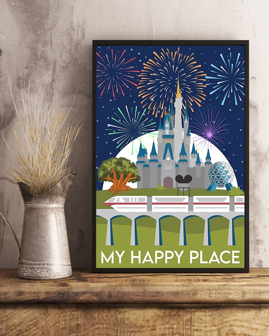 Disney Castle My happy place poster 2 Disney Castle My happy place poster