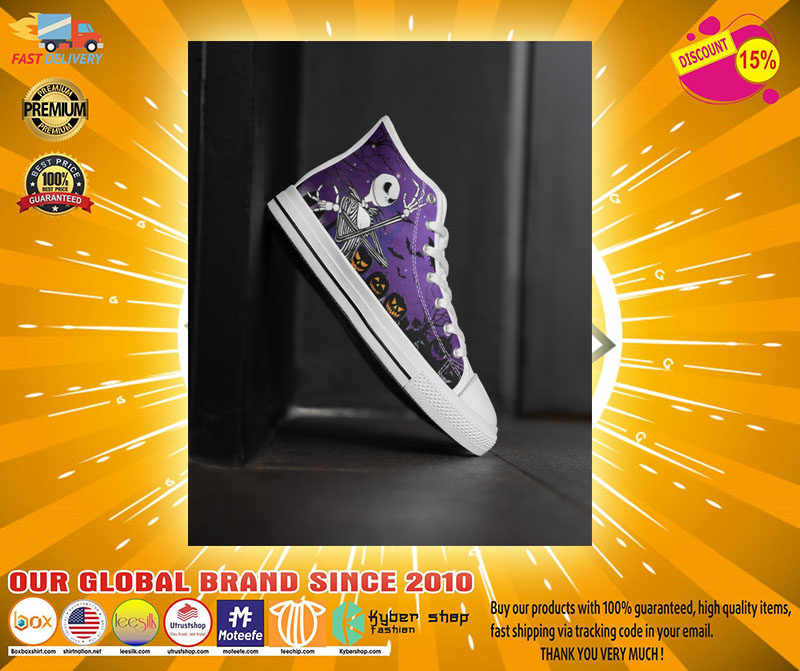 Halloween Jack skellington high top shoes 2 Halloween Jack skellington high top shoes
