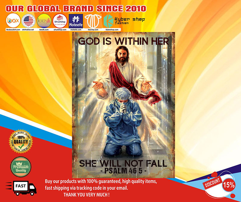Nurse God is within her she will not fall poster 4 Nurse God is within her she will not fall poster