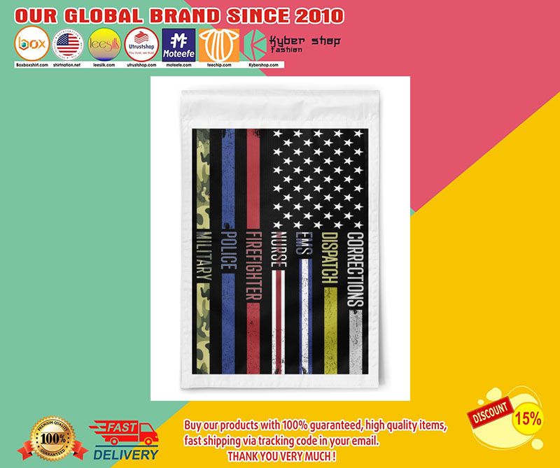 American flag Corrections dispatch ems nurse firefighter police military poster
