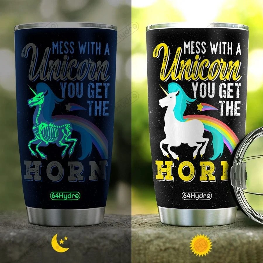 Mess with a unicorn you get the horn CUSTOM NAME TUMBLER 3 Mess with a unicorn you get the horn CUSTOM NAME TUMBLER
