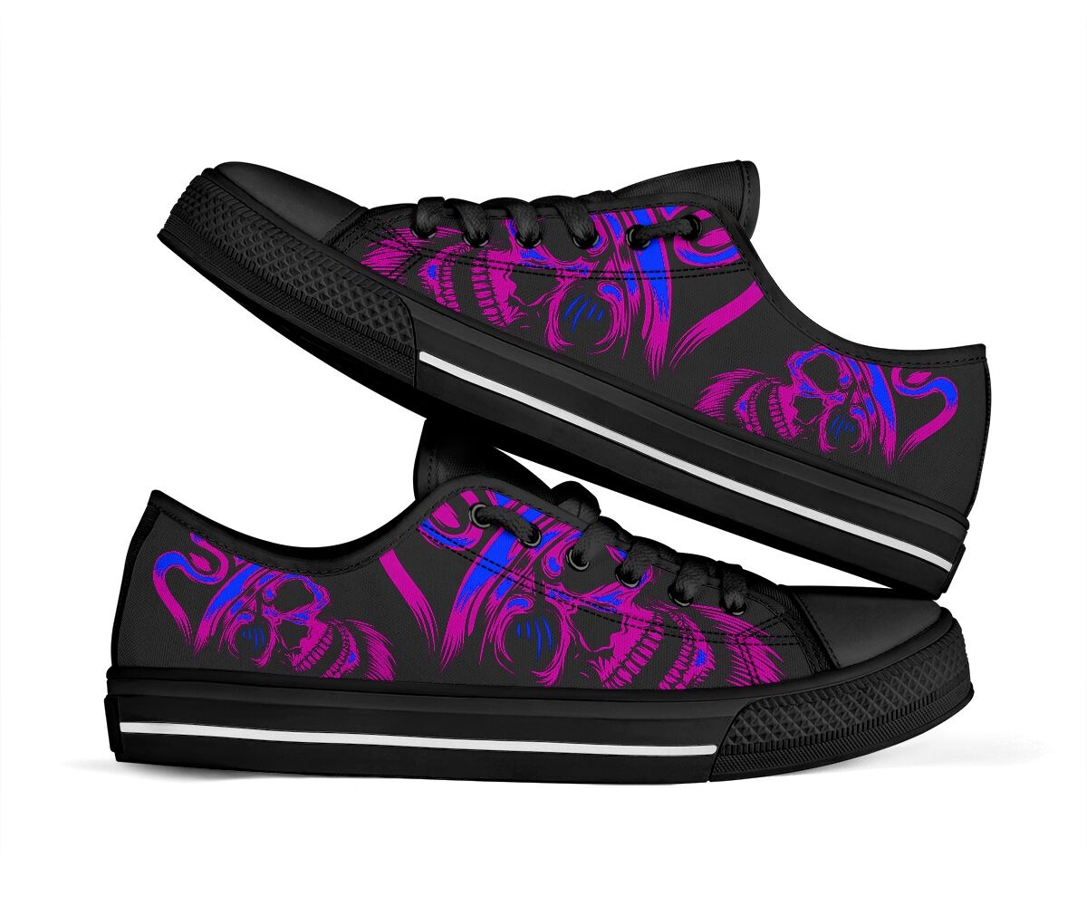 Converse purple skull low top sneaker shoes 4 Converse purple skull low top sneaker shoes