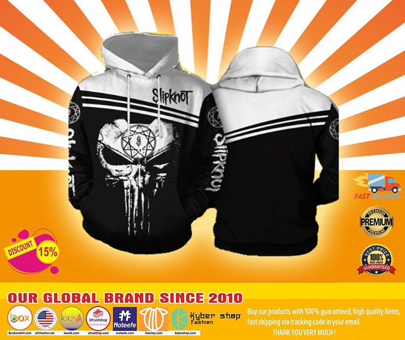 Skull slipknot all over print hoodie 2 Skull slipknot all over print hoodie