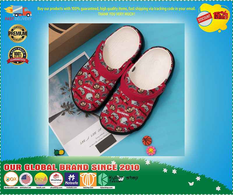 Ohio States Buckeyes croc shoes crocband 3 Ohio States Buckeyes croc shoes crocband