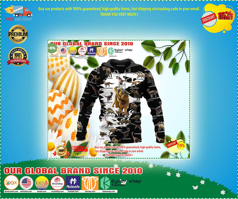 Dinosaur art 3D all over printed hoodie 4 Dinosaur art D all over printed hoodie