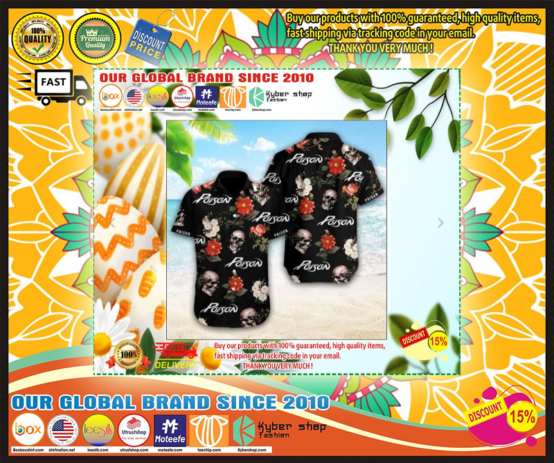 Poison band hawaiian shirt 2 Poison band hawaiian shirt