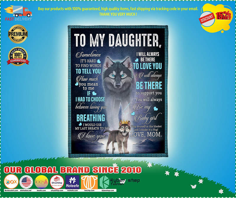To My Daughter Fleece Blanket 4 To My Daughter Fleece Blanket