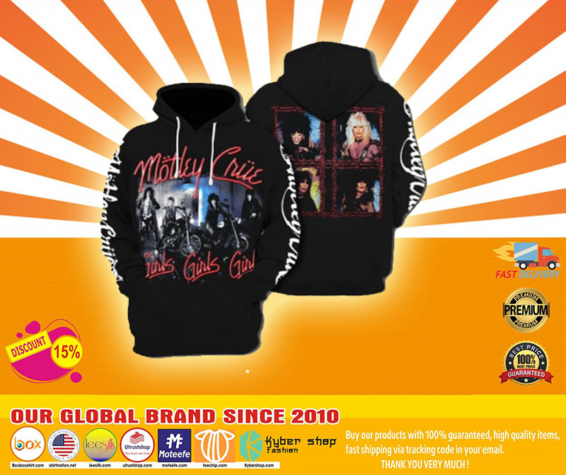 Mötley Crüe 3D hoodie 2 Motley Crue D hoodie