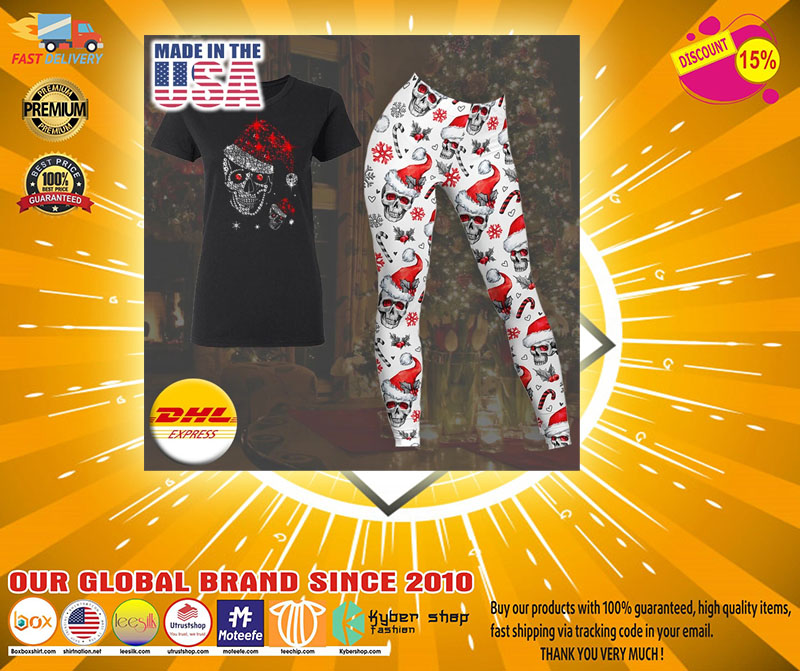 Just love skulls Xmas t-shirt and legging 4 Just love skulls Xmas t shirt and legging