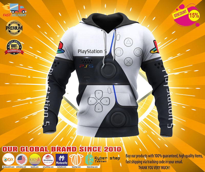 Playstation 5 3D full print hoodie 4 Playstation D full print hoodie