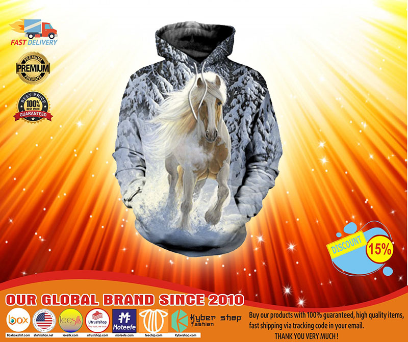 Snow Runner Horse 3D HOODIE 2 Snow Runner Horse D HOODIE