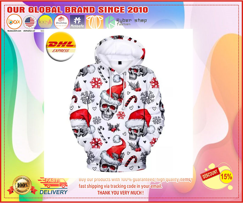 Santa Claus skulls 3d hoodie 4 Santa Claus skulls d hoodie