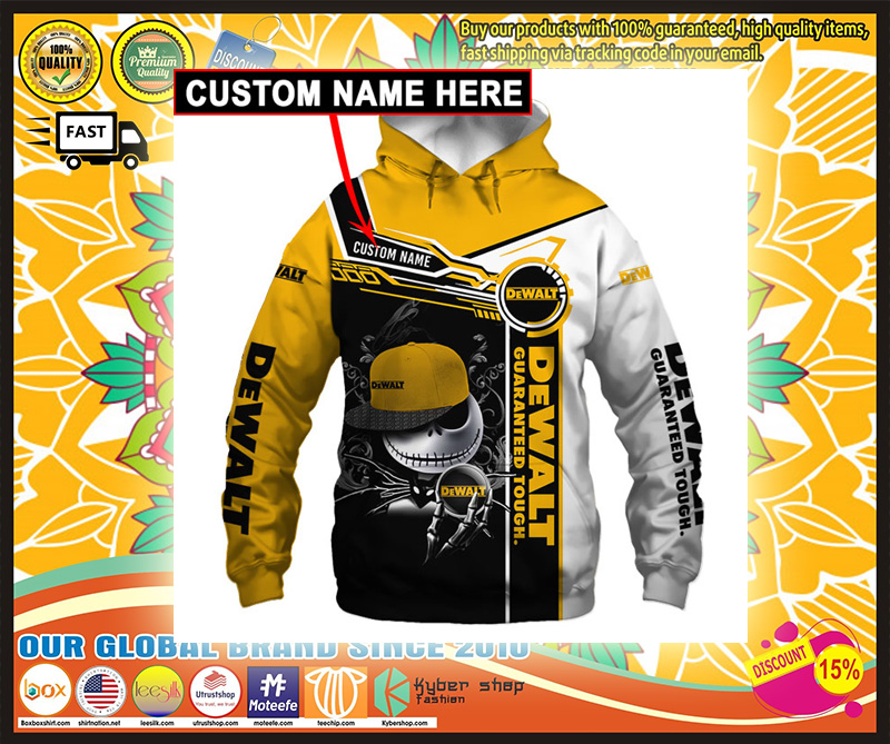 Jack Skellington Dewalt guaranteed tough hoodie custom name 5 Jack Skellington Dewalt guaranteed tough hoodie custom name