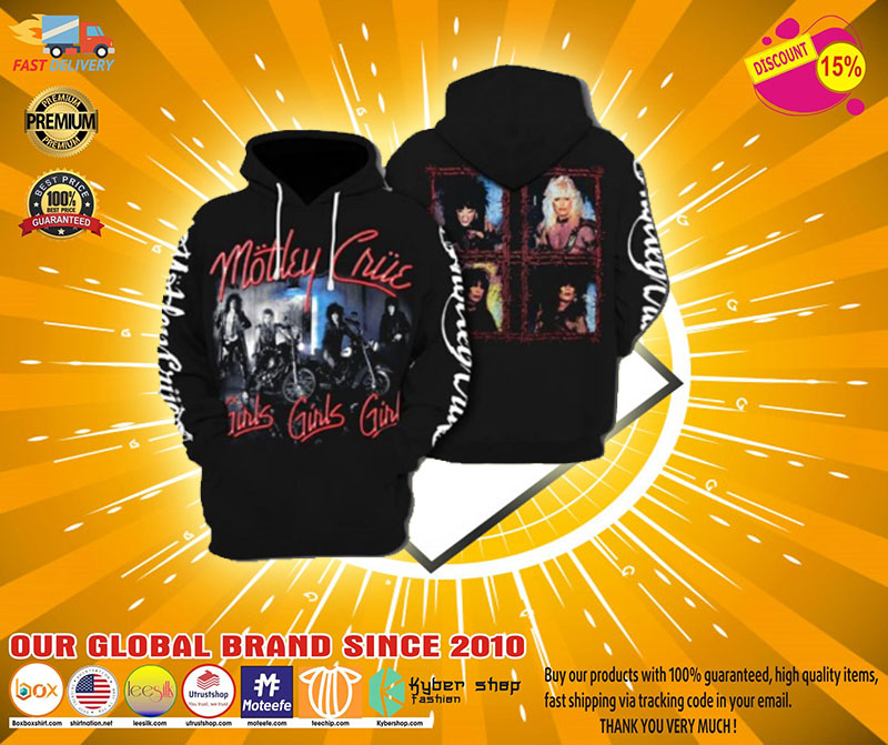Mötley Crüe 3D hoodie 4 Motley Crue D hoodie