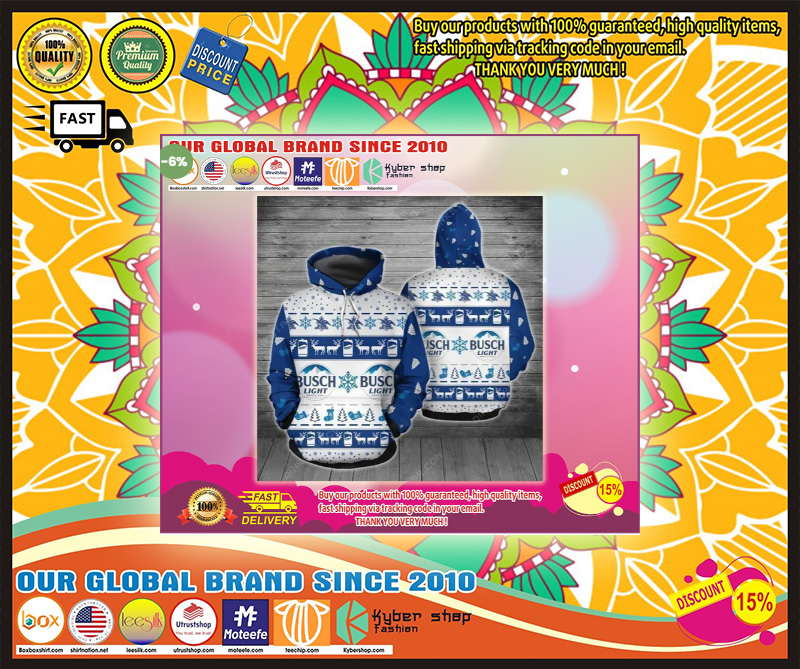 Christmas busch light all over printed hoodie 2 Christmas busch light all over printed hoodie