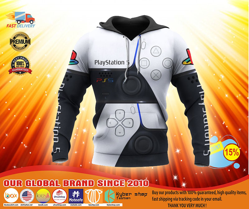 Playstation 5 3D full print hoodie 3 Playstation D full print hoodie
