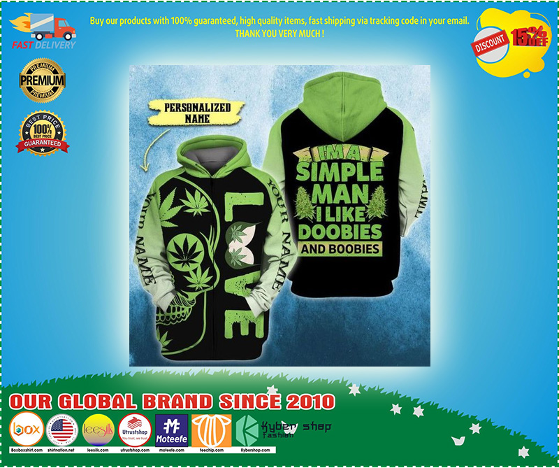 I'm a simple man I like doobies and bobbies custom personalized name hoodie 3 Im a simple man I like doobies and bobbies custom personalized name hoodie