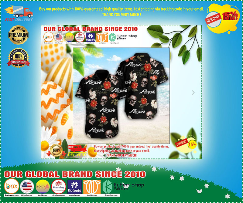 Poison band hawaiian shirt 3 Poison band hawaiian shirt
