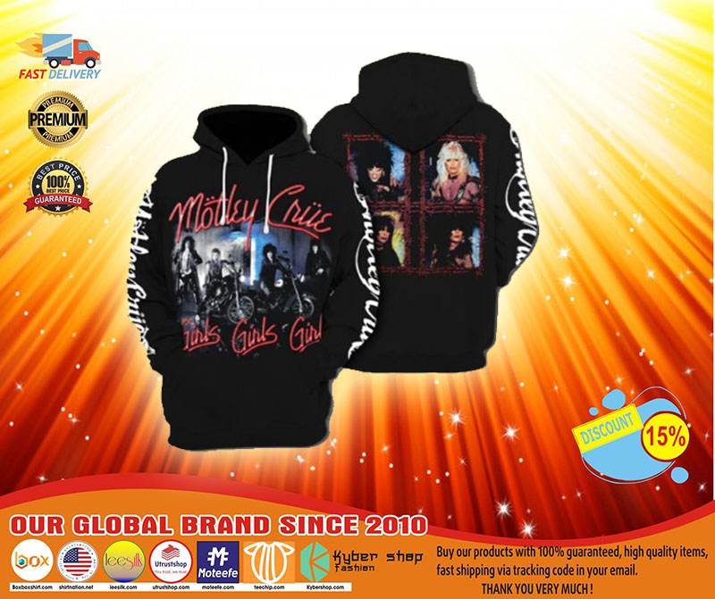Mötley Crüe 3D hoodie 3 Motley Crue D hoodie