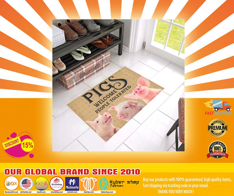 Pig welcome people tolerated doormat 2 Pig welcome people tolerated doormat