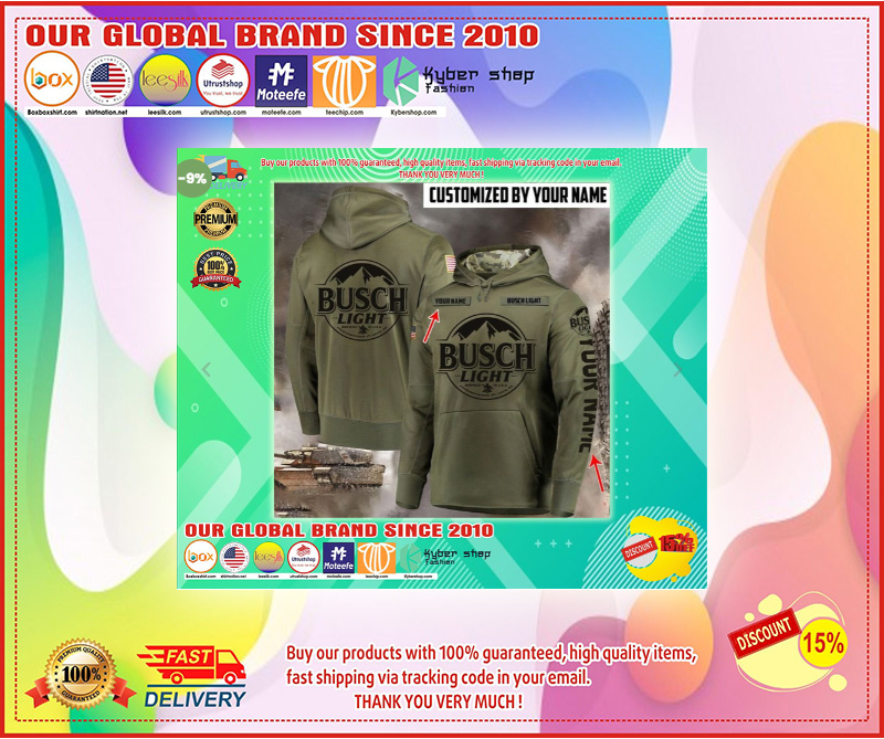Custom name busch light beer full printing hoodie 2 Custom name busch light beer full printing hoodie