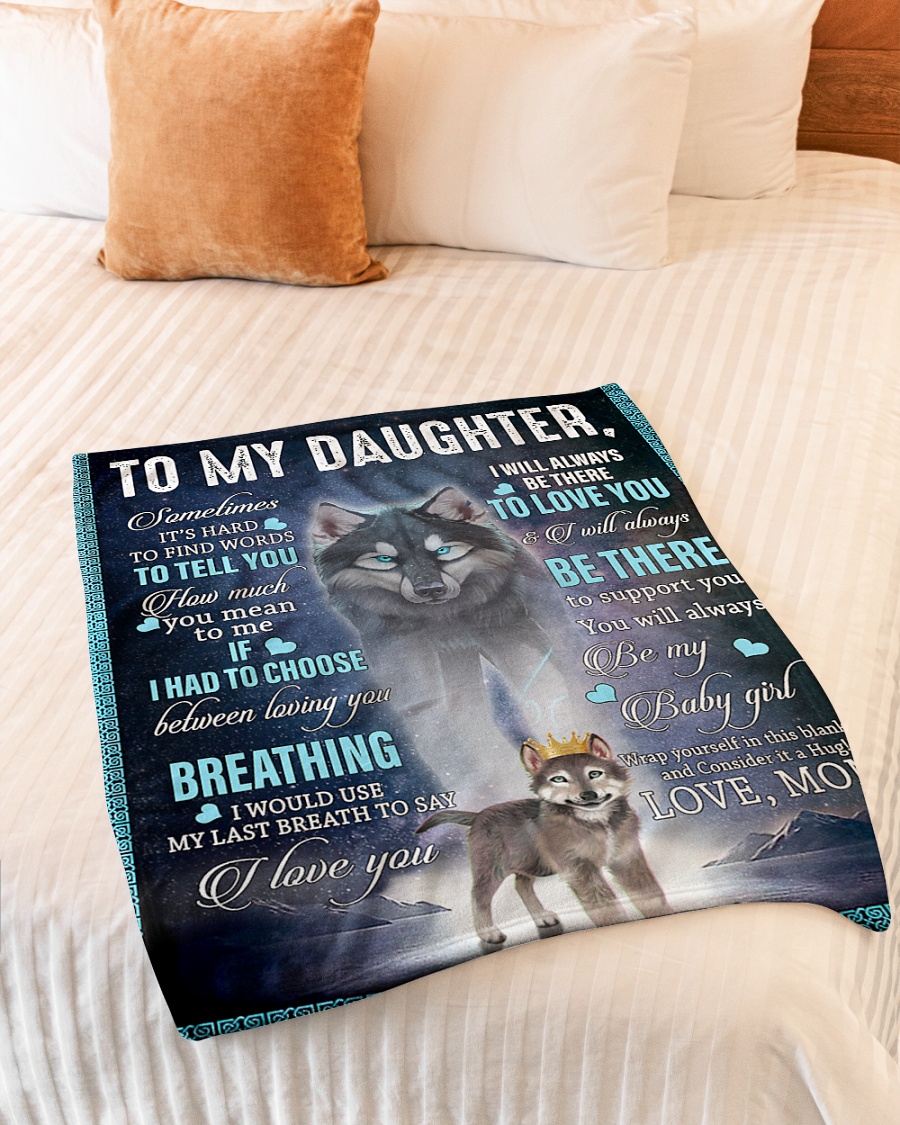 To My Daughter Fleece Blanket 3 To My Daughter Fleece Blanket