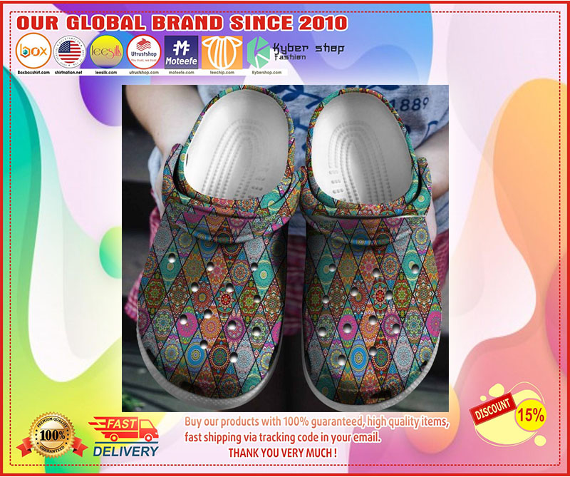 Hippie Texture Flower croc shoes crocband 5 Hippie Texture Flower croc shoes crocband